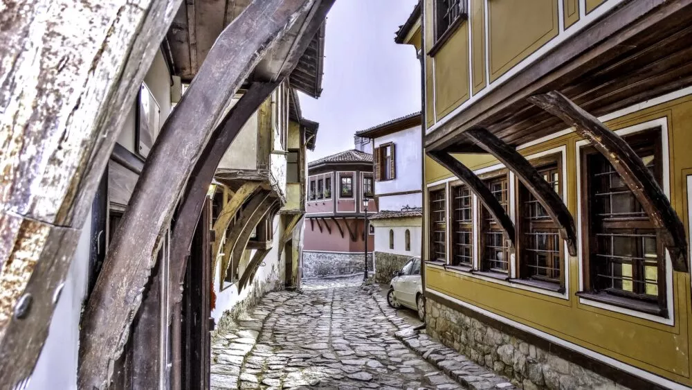 Straatbeeld van Plovdiv
