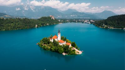 kasteel in Bled-meer