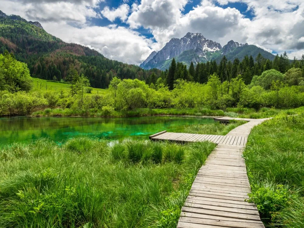 voetpad door Triglav National Park